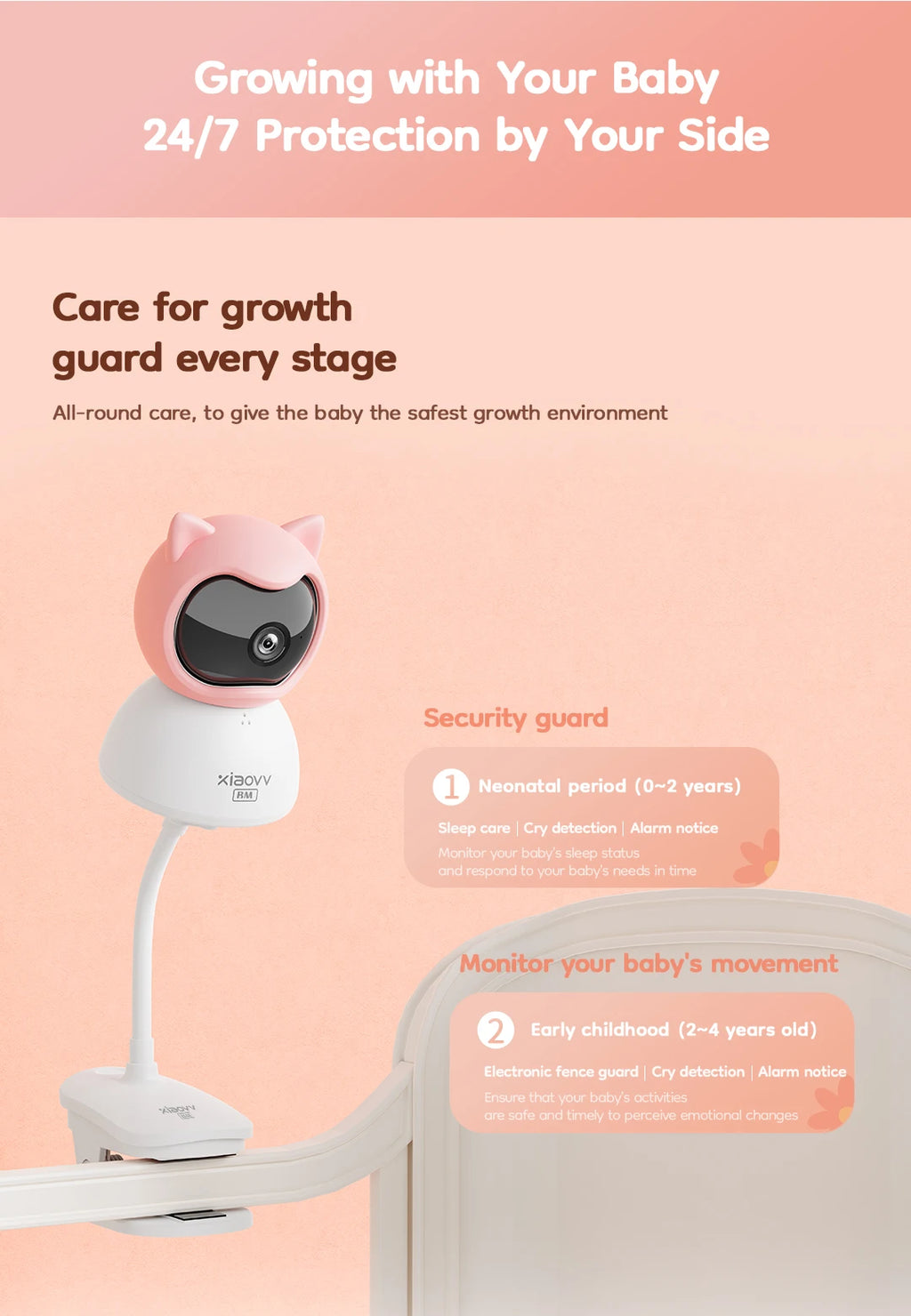 WiFi Baby Monitor – 4MP, 2-Way Talk & 360° View