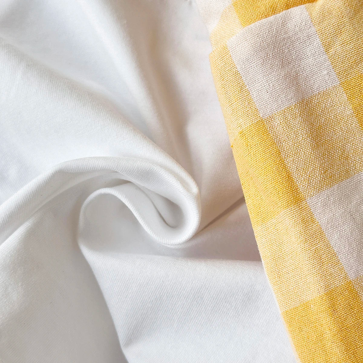 2PCS Baby Boys Girls Clothes Set T-shirt & Checkered Shorts 0-3Y