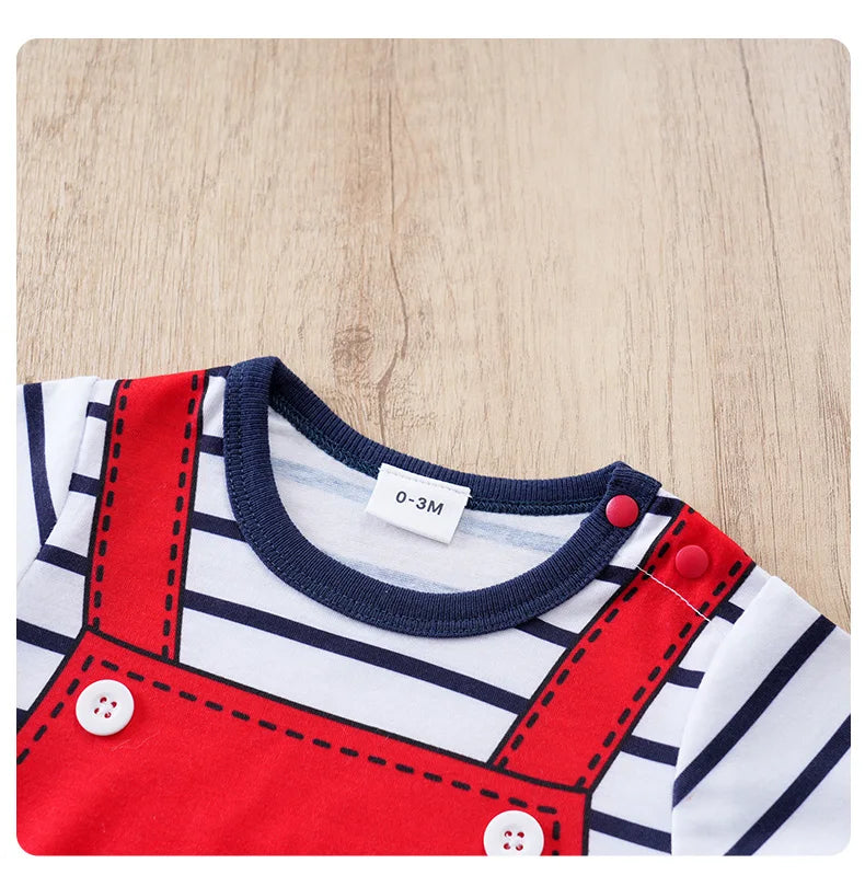 Newborn Clothes Cute Cartoon 3d Shark Print Strap