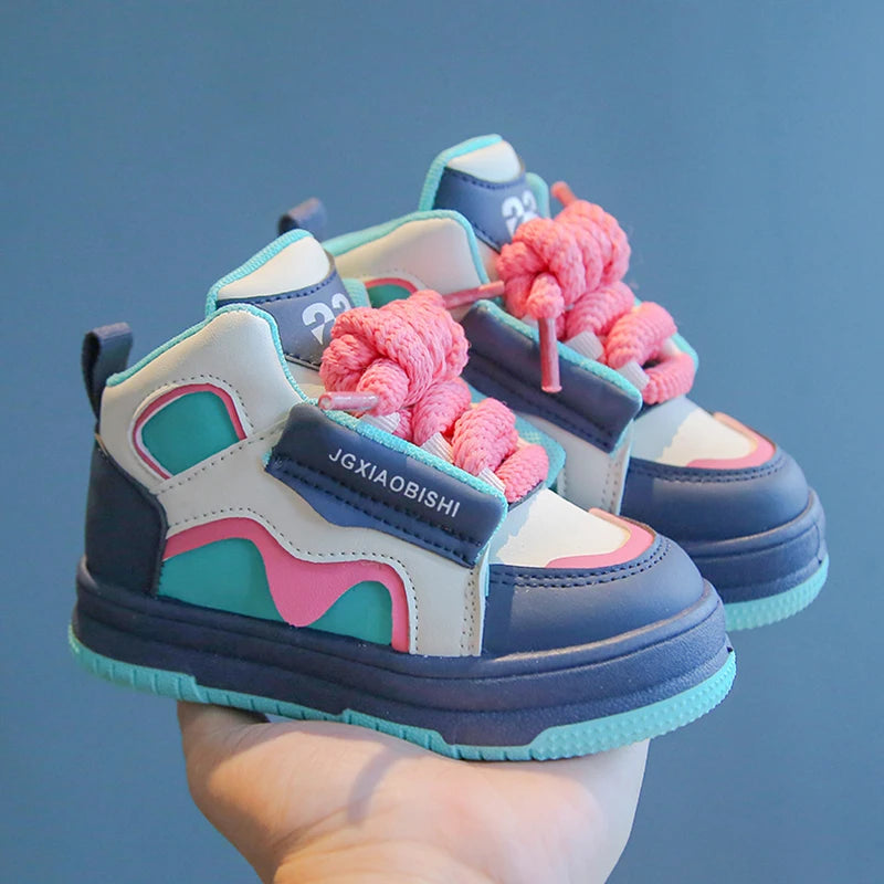 Kids Spring/Autumn Sneakers – High-Top Casual Sports Shoes
