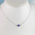 Simple Evil Eye Thin Pendant Women