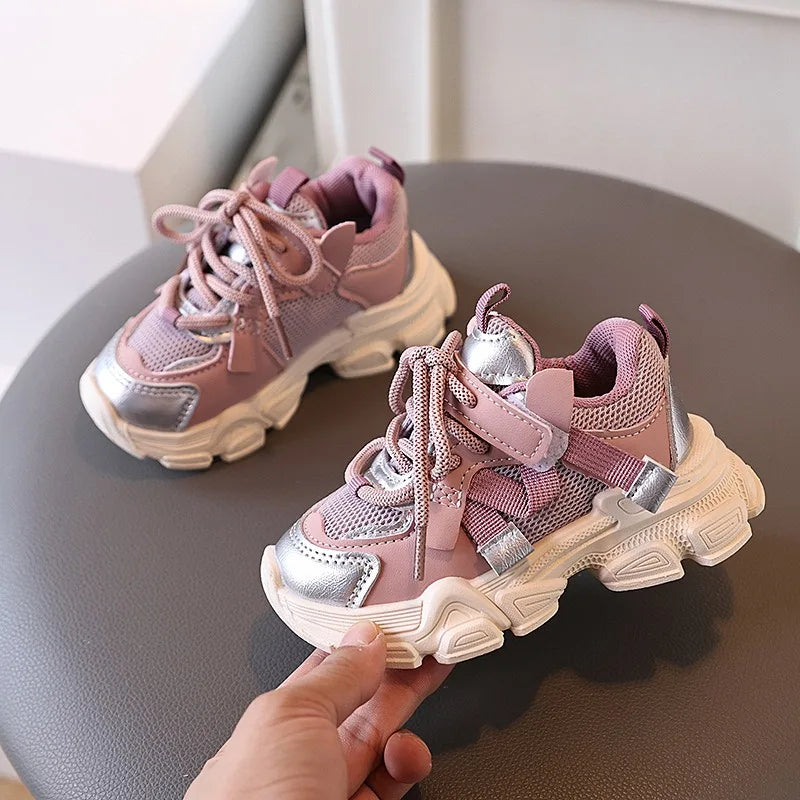 Kids Colorful Mesh Sneakers – Breathable All-Season Sport Shoes