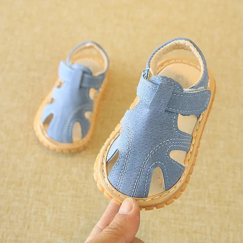 Baby First-Step Sandals – Non-Slip Rubber Sole Summer Shoes