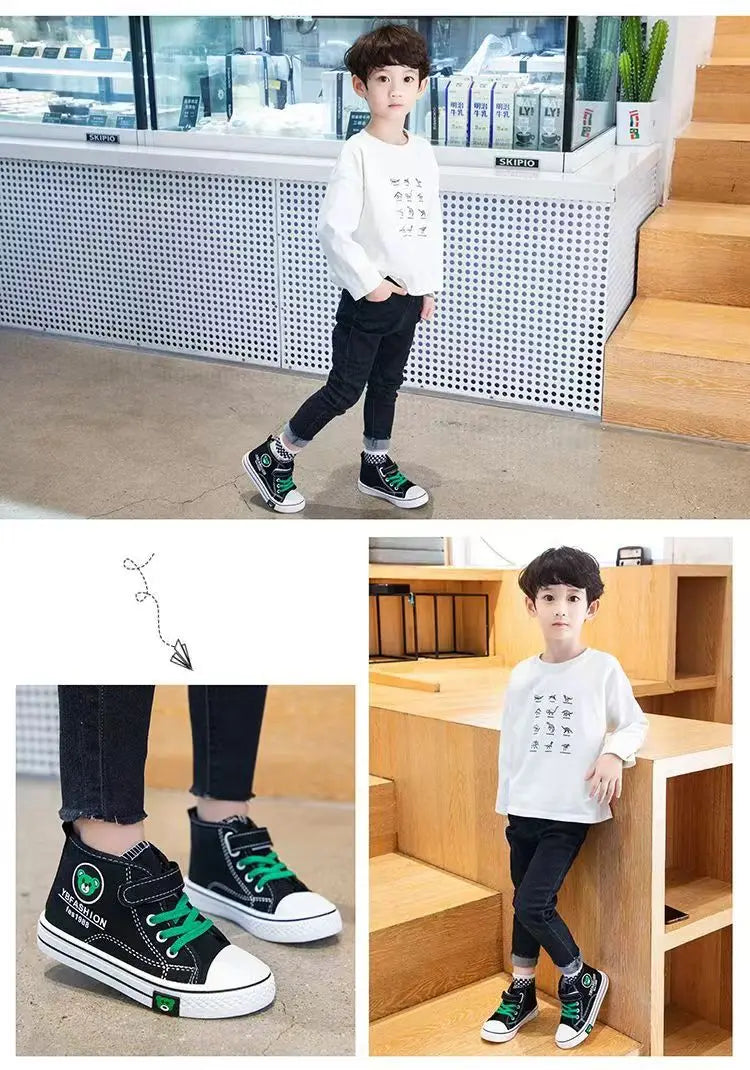 Kids’ Canvas Sneakers – Soft, Non-Slip, Breathable Shoes