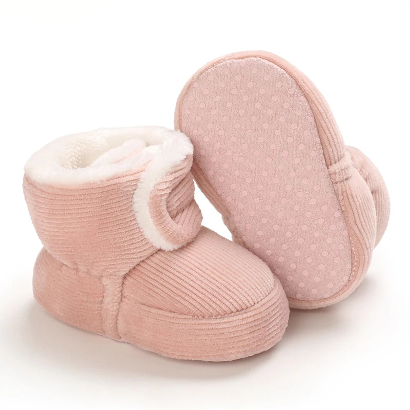 Baby Winter Snow Boots (0–18M) – Plush Soft Sole Toddler Shoes