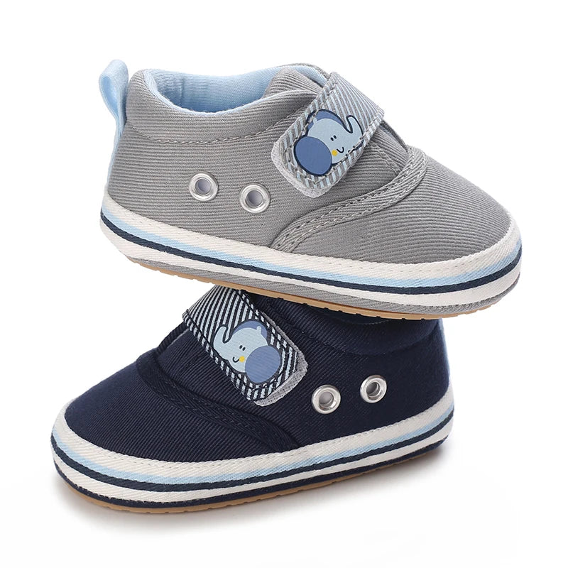Baby First-Step Shoes (0–18M) – Soft Sole Non-Slip PU Leather Sneakers