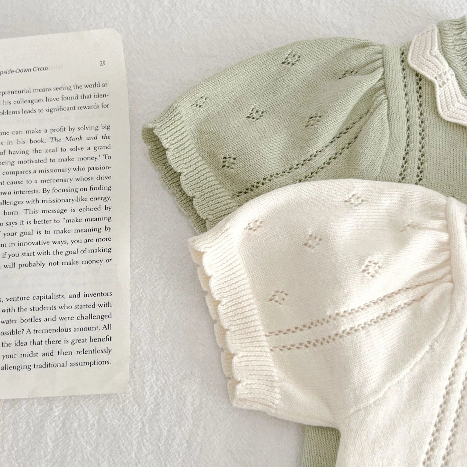 Baby Girl Knit Tee & Shorts Set – Summer (0–2Y)