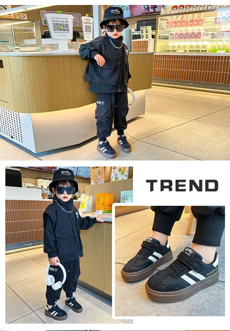 Kids Casual Sneakers – Breathable Anti-Skid Slip-On Shoes