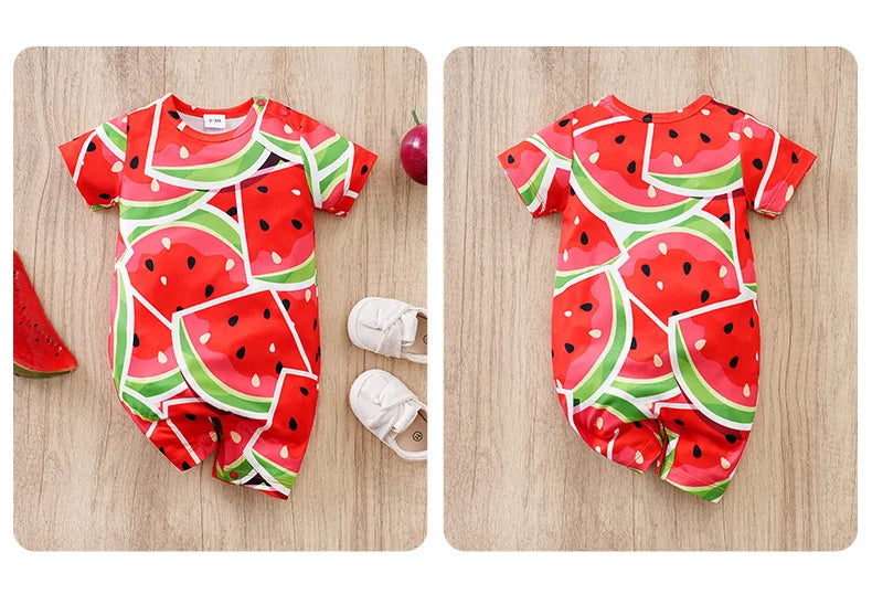 0-18Months Boys and Girls Baby Short-Sleeve Romper