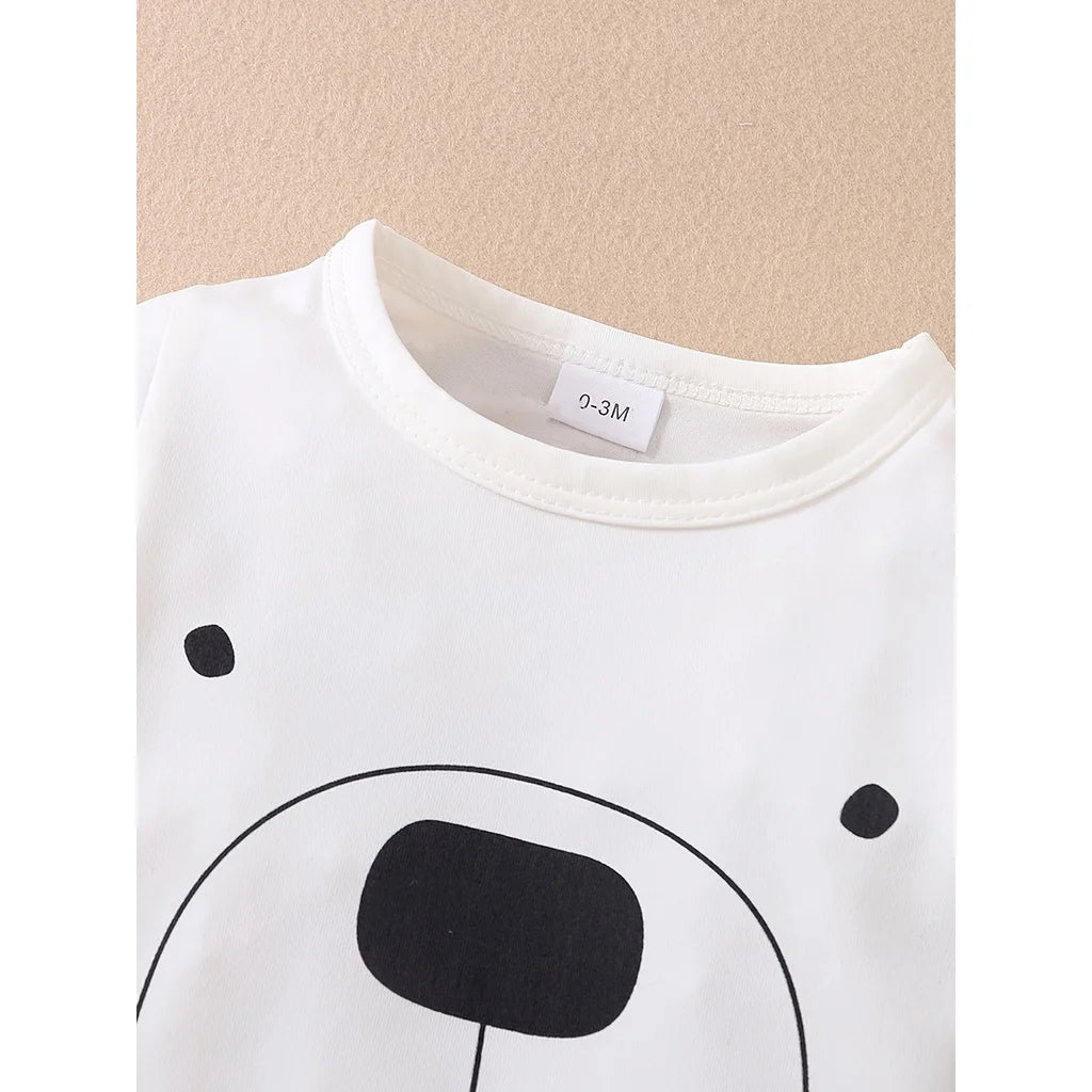 2PCS Baby Boy Bear Romper with Hat, Summer Outfit (0–18M)
