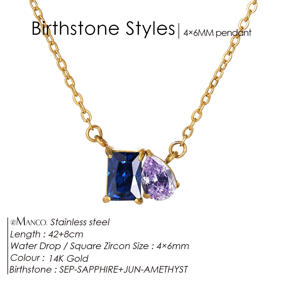 EManco Stainless Steel Square Zircon