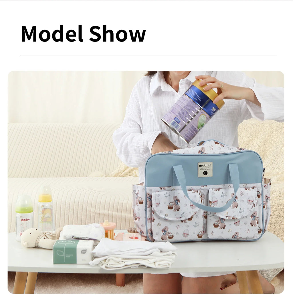 New Mummy Bag – Small Size, Lightweight, Waterproof, Multi-Functional Baby Diaper Crossbody Bag
