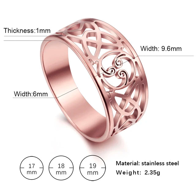 Cazador  Triquetra Irish Celtics Knot Rings for Women Stainless Steel Talisman Amulet Man Ring Jewelry 2026 Couple Gifts