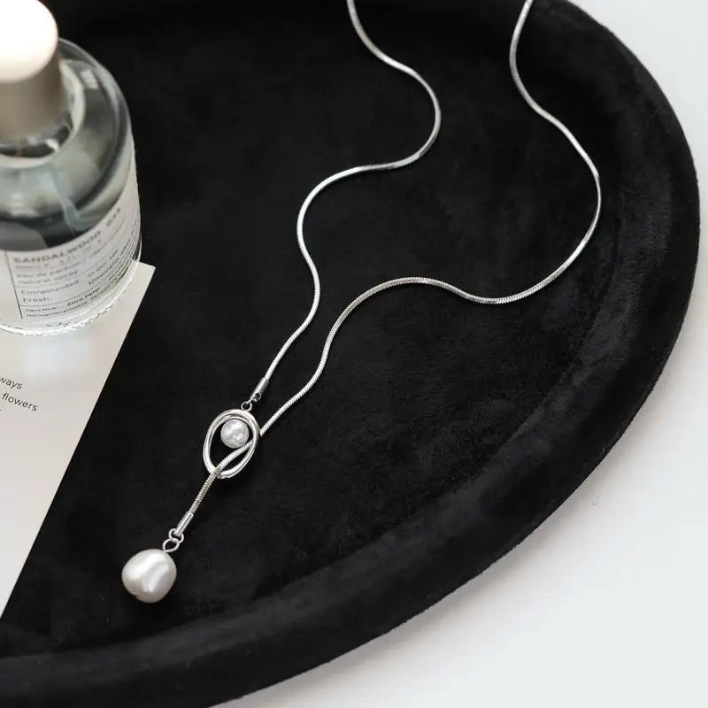 Baroque Pearl Long Necklace