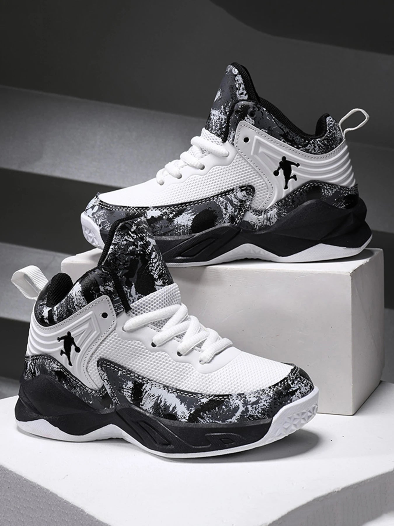 Kids 2025 Basketball Sneakers – Thick Sole Non-Slip Sports Shoes