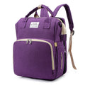 Mommy Diaper Bag – Baby Bed, Milk Bottle Storage & Changing Mat Backpack for Nursing Moms