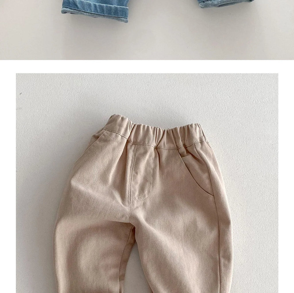 Kids Spring Striped Denim Pants (0–5Y)