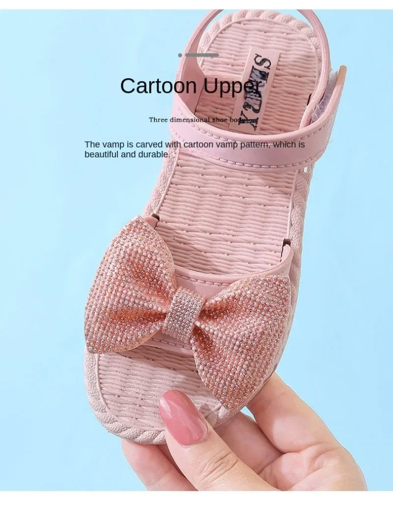 Girls’ Summer Sandals – Bow, Soft Sole, Non-Slip