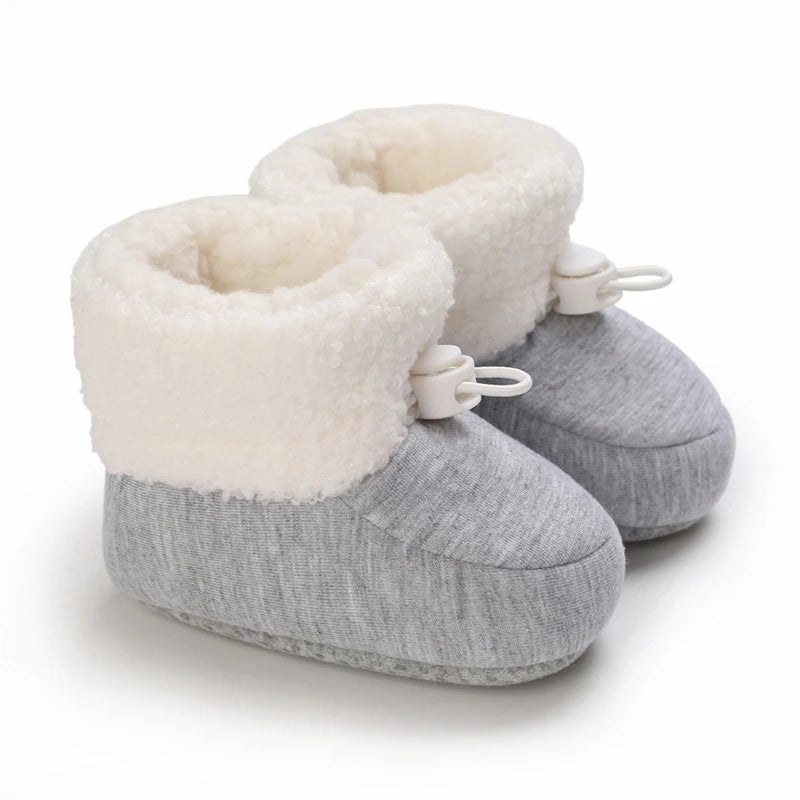 Baby Winter Snow Boots – Soft Sole Cotton First-Step Toddler Shoes