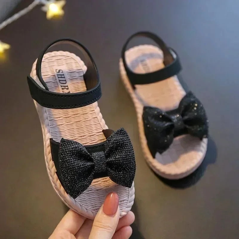 Girls’ Summer Sandals – Bow, Soft Sole, Non-Slip
