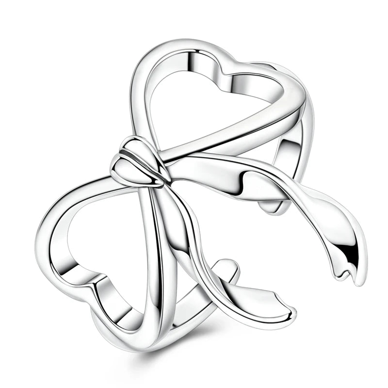 Clover Adjustable Ring 925 Sterling Silver Original Hummingbird Glow Firefly Free Size Open Rings For Women Wedding Jewelry Gift