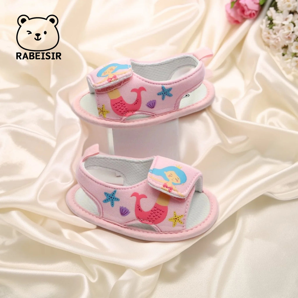 Baby Girl Summer Sandals (0–18M) – Princess Watermelon Cloth Shoes