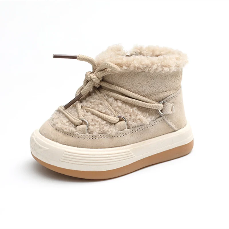 Baby Boots – Warm Plush Rubber Sole Sneakers for Toddlers