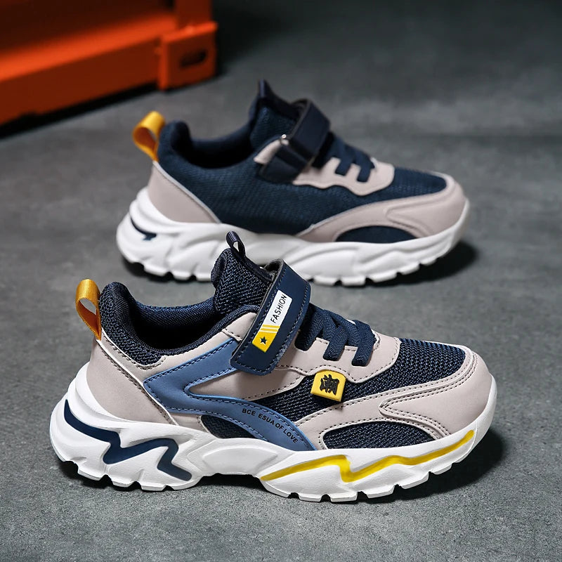 Kids Breathable Sneakers – Outdoor Casual & Sport Shoes (5–16 Years)