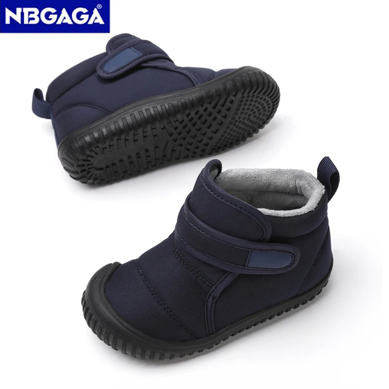 Unisex Kids Winter Snow Boots – Plush Anti-Slip Walking Shoes (Size 19–28)