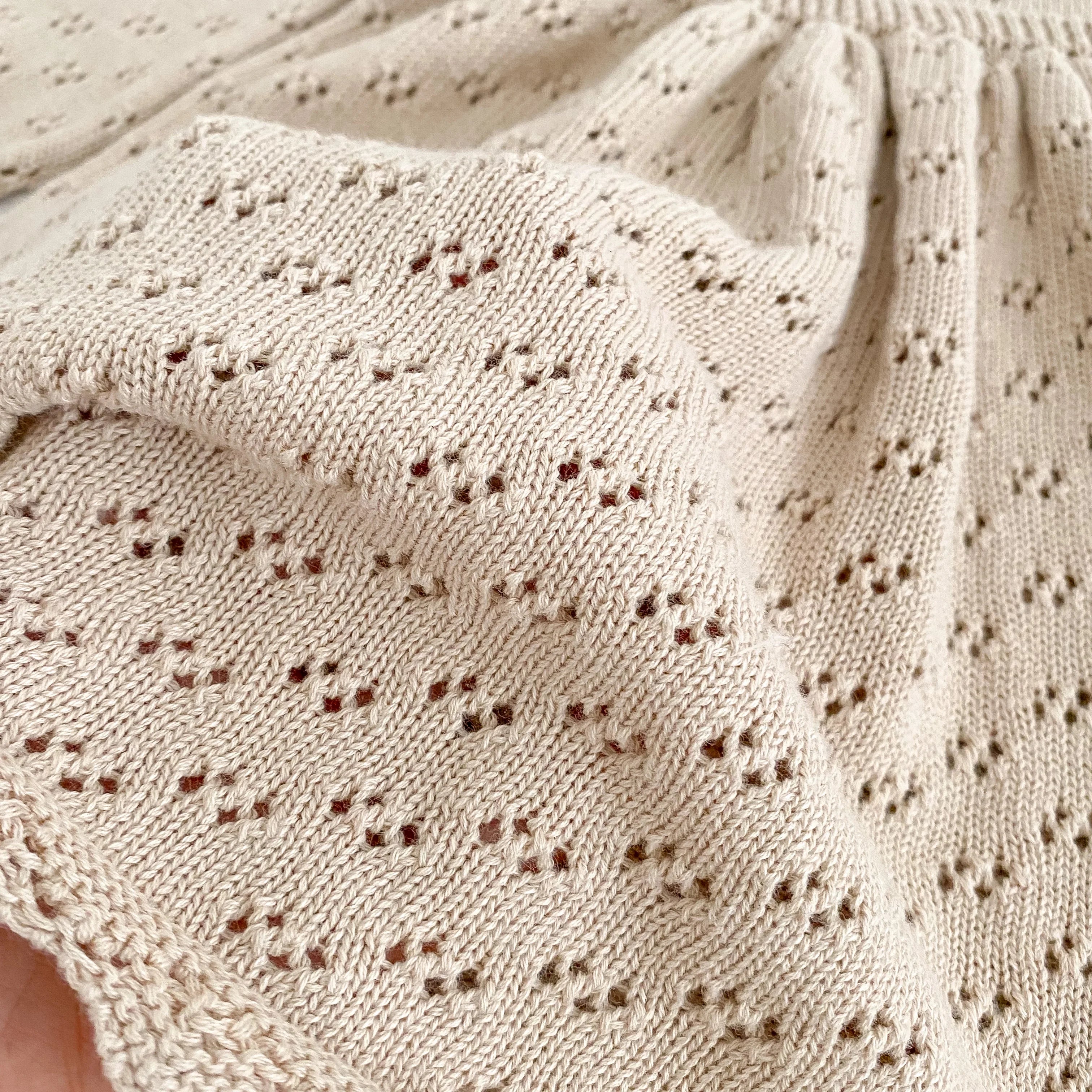 Baby Girl Knit Romper & Dress Top (0–12M)