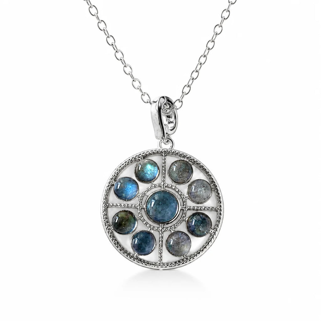 ITSMOS Mystical Labradorite Compass Pendant