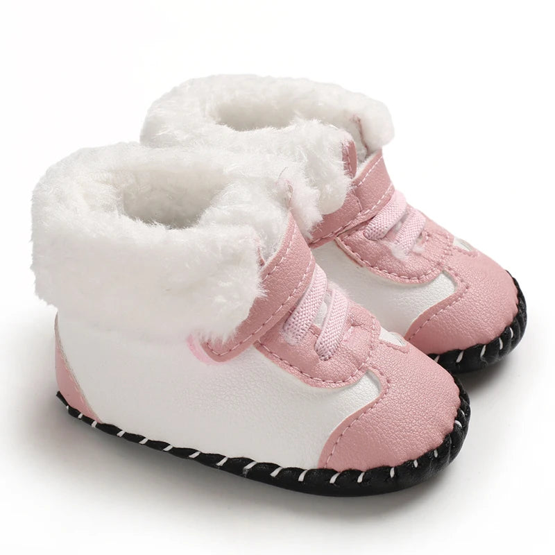 Winter 0-1 Year Old Baby Boots Warm and Cute Soft Soled Shoes