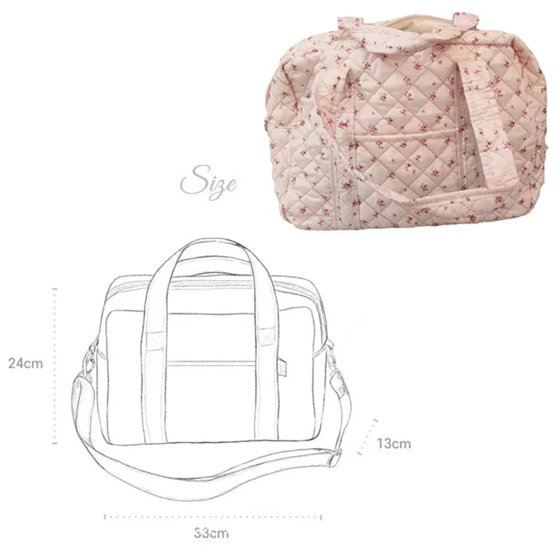 New Embroidered Mom Bag – Large Capacity, Lightweight, Multi-Functional Handbag