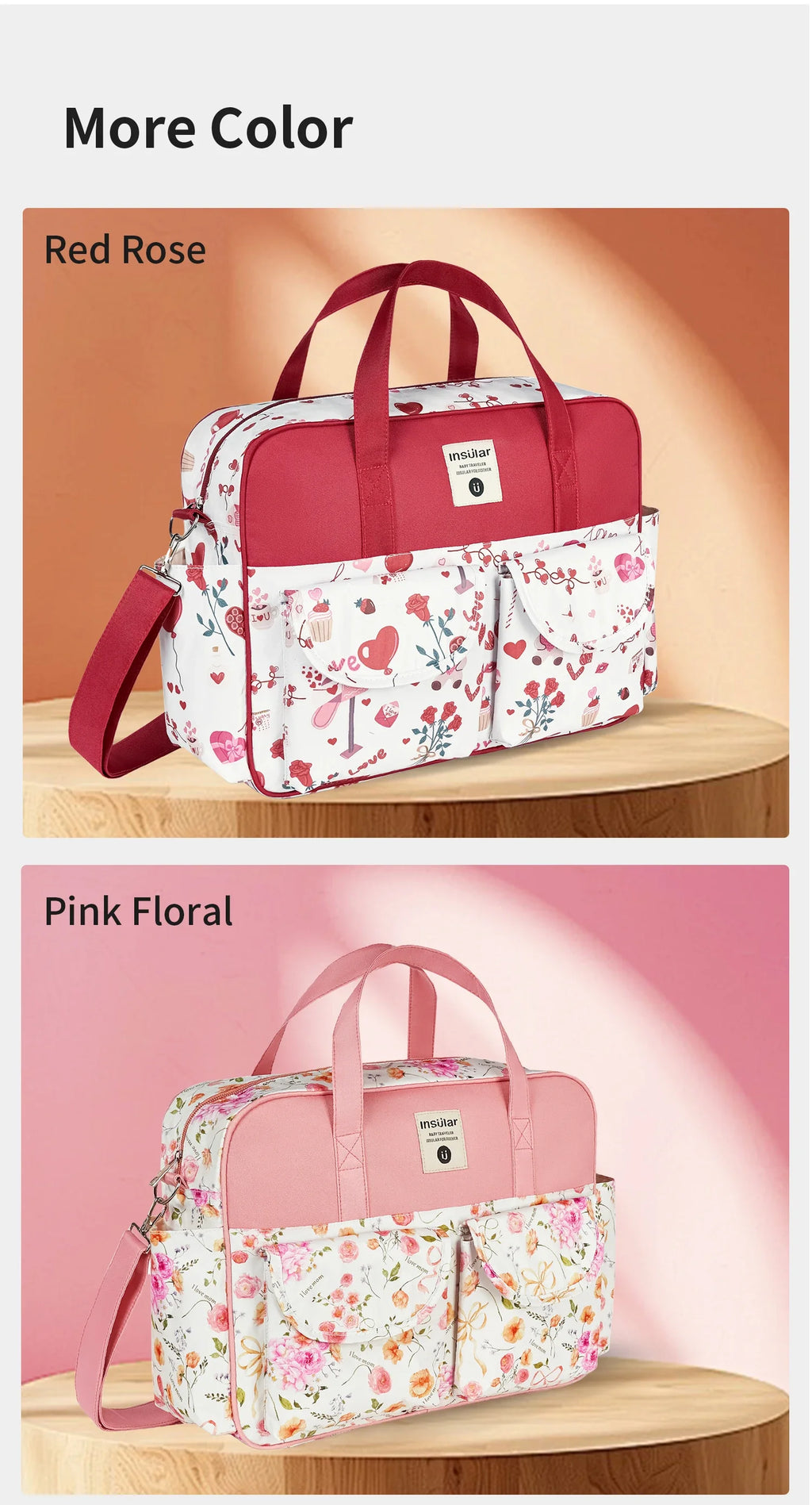 New Mummy Bag – Small Size, Lightweight, Waterproof, Multi-Functional Baby Diaper Crossbody Bag