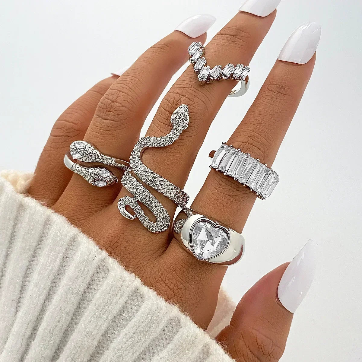 Gold Love Heart Butterfly Ring