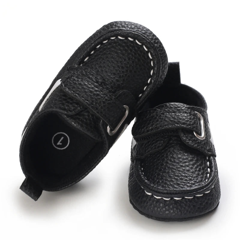 Baby Christening Shoes (0–18M) – PU Leather Moccasins for Boys & Girls