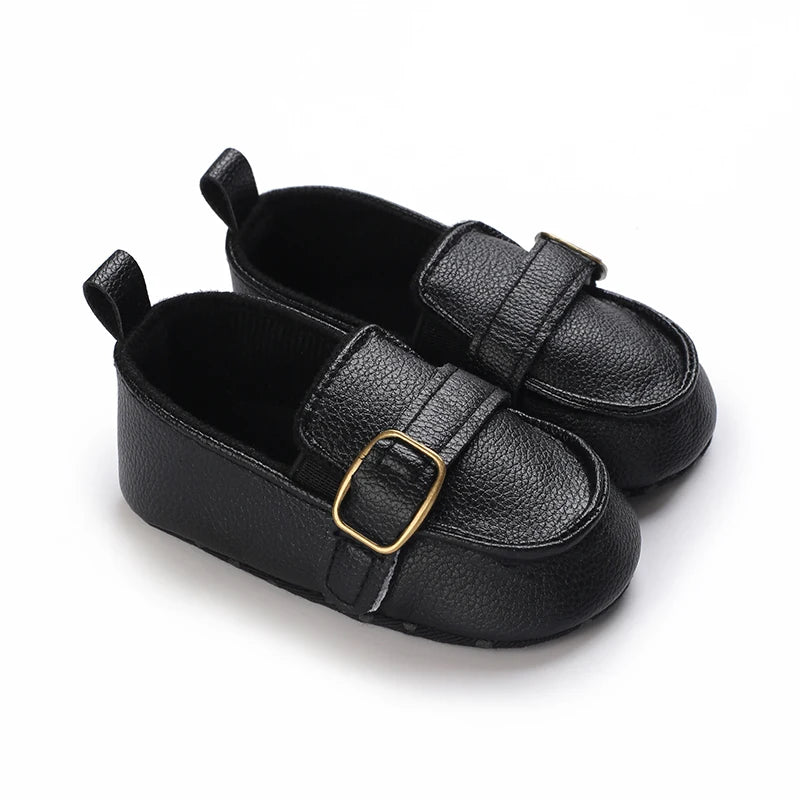 Baby Christening Shoes (0–18M) – PU Leather Moccasins for Boys & Girls