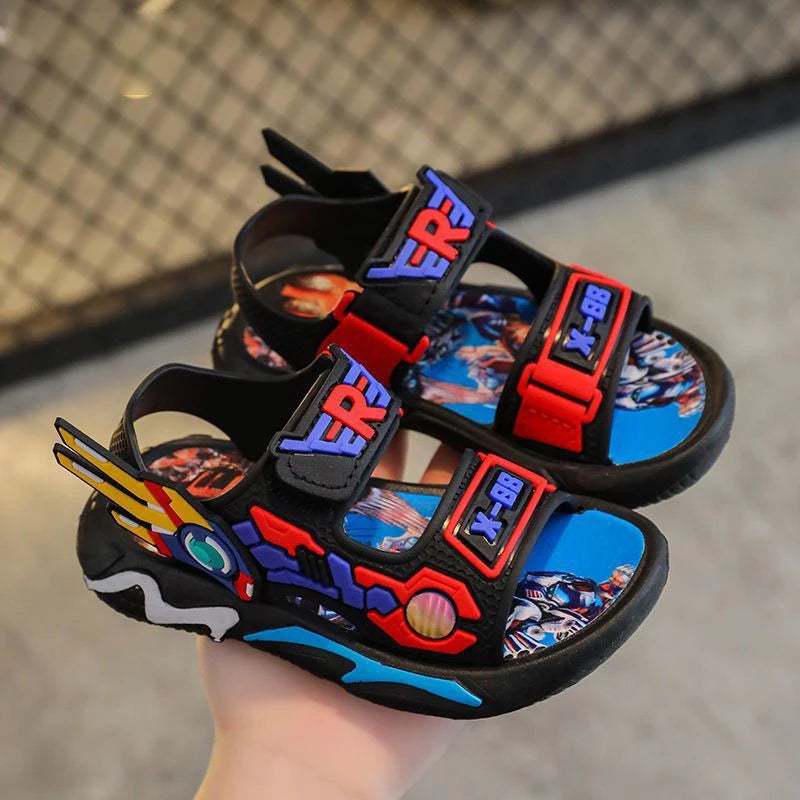 Boys’ Soft Sole Sandals – Anti-Slip Beach Shoes (Ages 1–12)