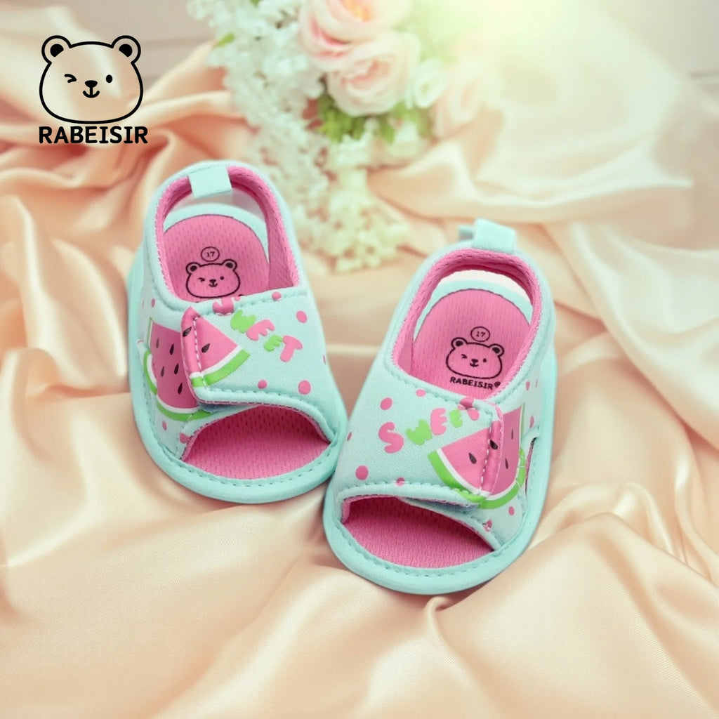 Baby Girl Summer Sandals (0–18M) – Princess Watermelon Cloth Shoes
