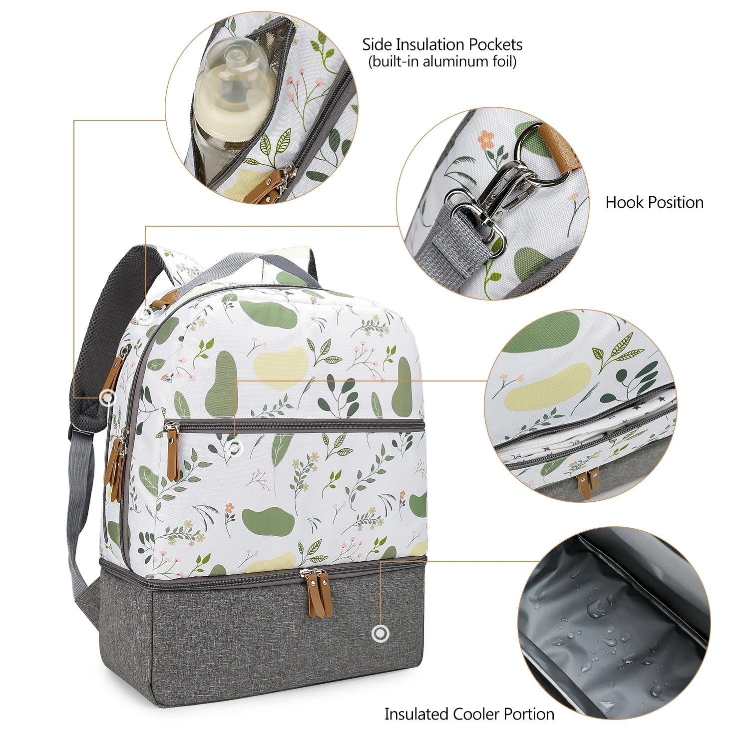 Medium Size Breast Pump Bag – Double Layer Cooler Bag for Outdoor & Working Moms
