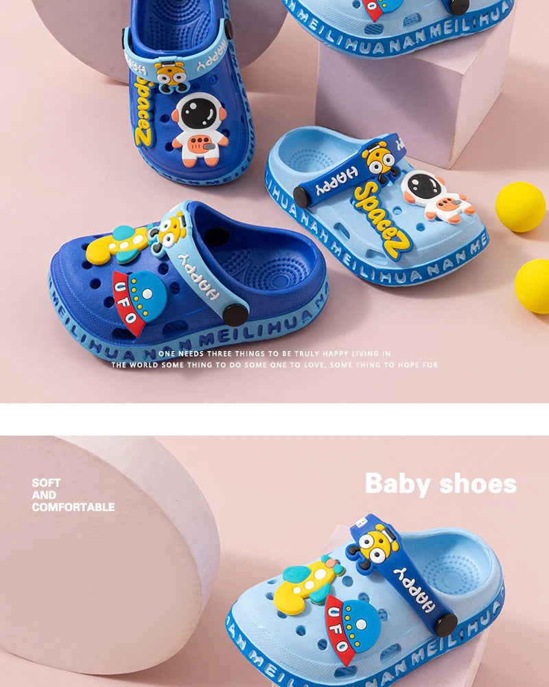 Kids Open-Toe EVA Sandals – Soft Non-Slip Clog Shoes