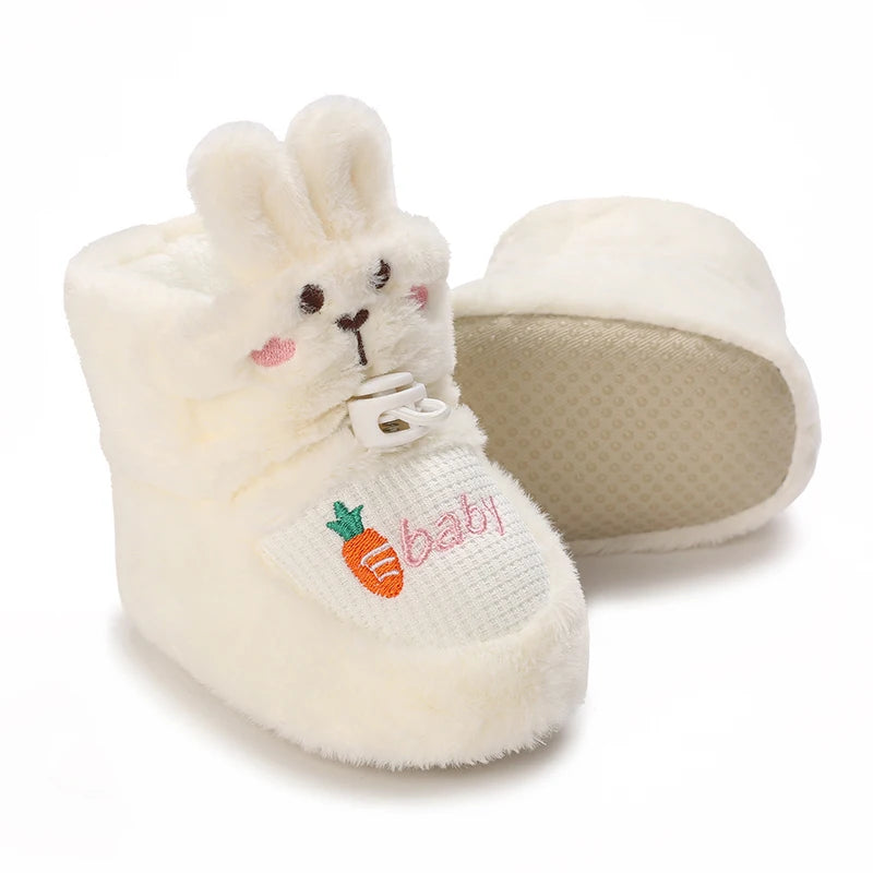 Baby Winter Cotton Shoes (0–1Y) – Thick Warm Teddy Bear Walking Shoes