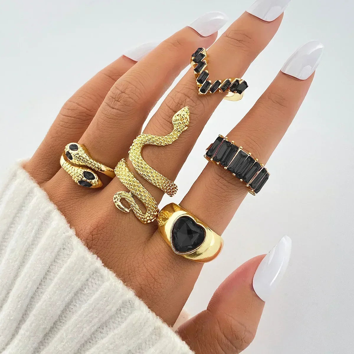 Gold Love Heart Butterfly Ring