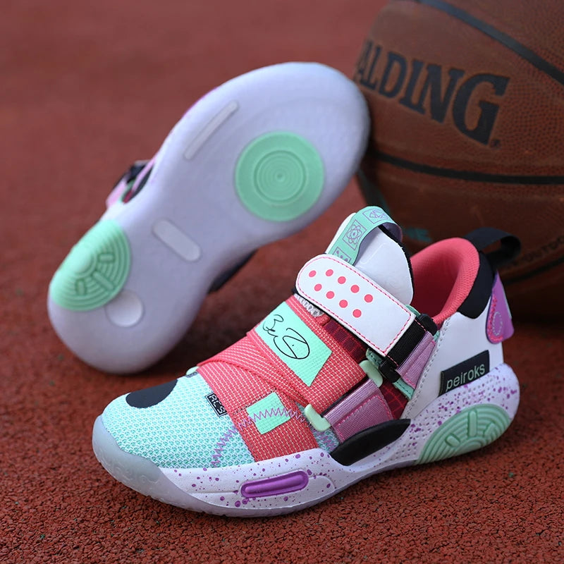 Kids Basketball Sneakers – Lightweight Non-Slip Sport Shoes