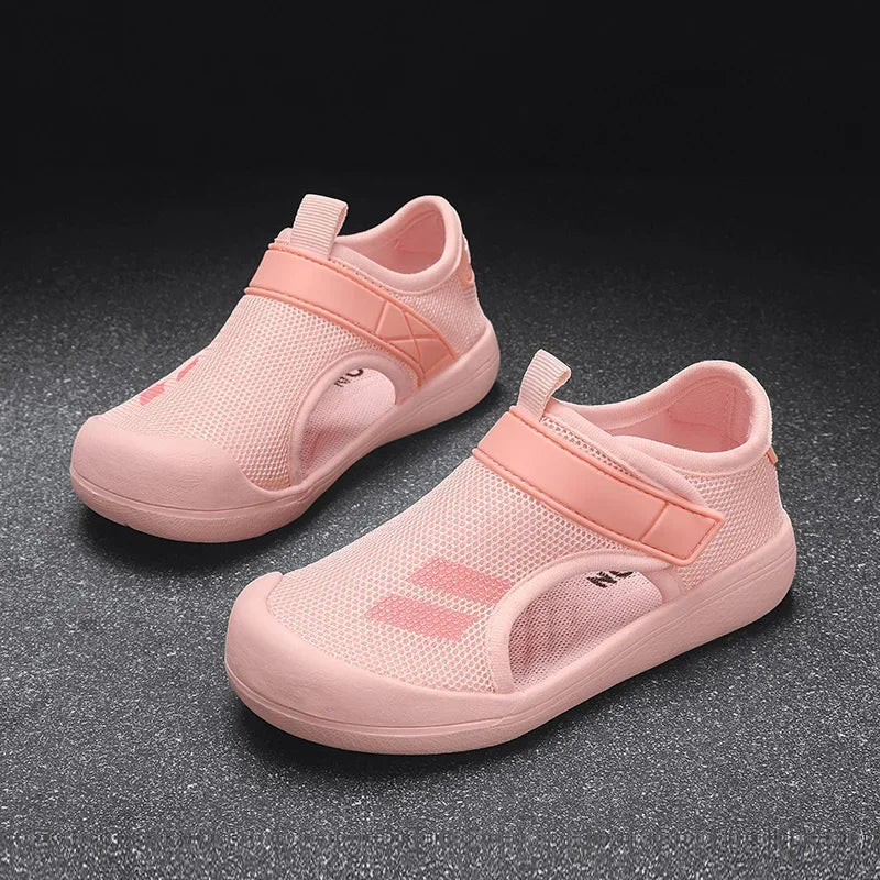 Kids Mesh Sport Sandals – Lightweight Closed-Toe Casual Shoes (23-36)