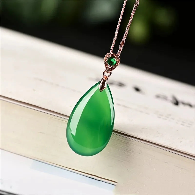 Natural Green Chalcedony Hand Carved
