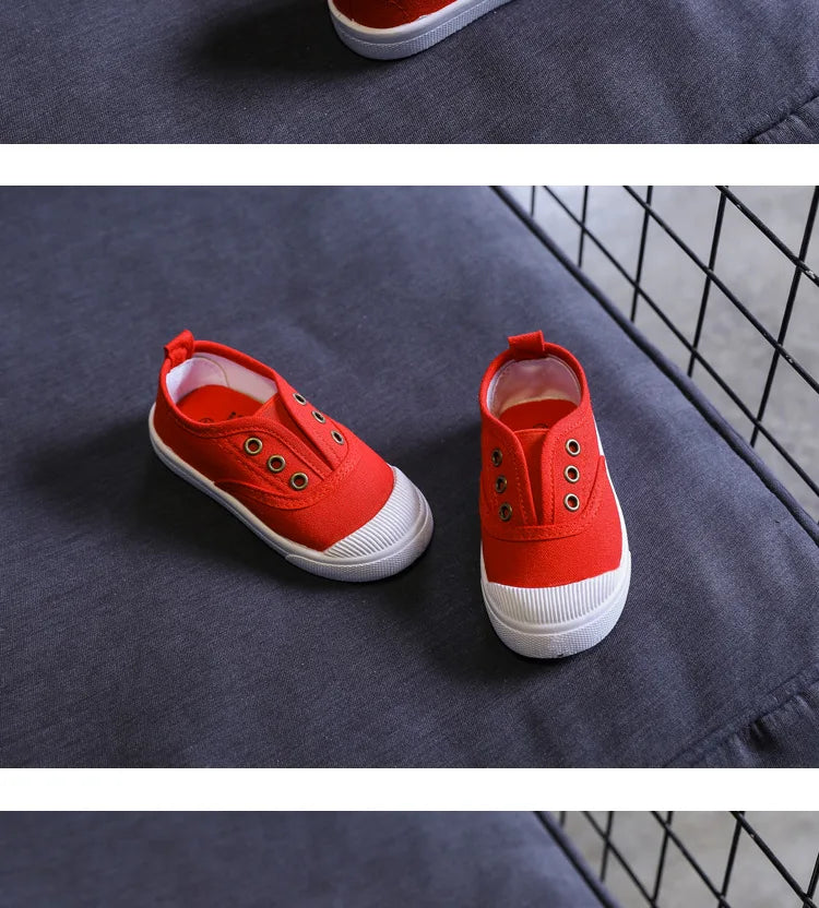 Kids’ Canvas Sneakers – Candy Color, Comfortable School Shoes