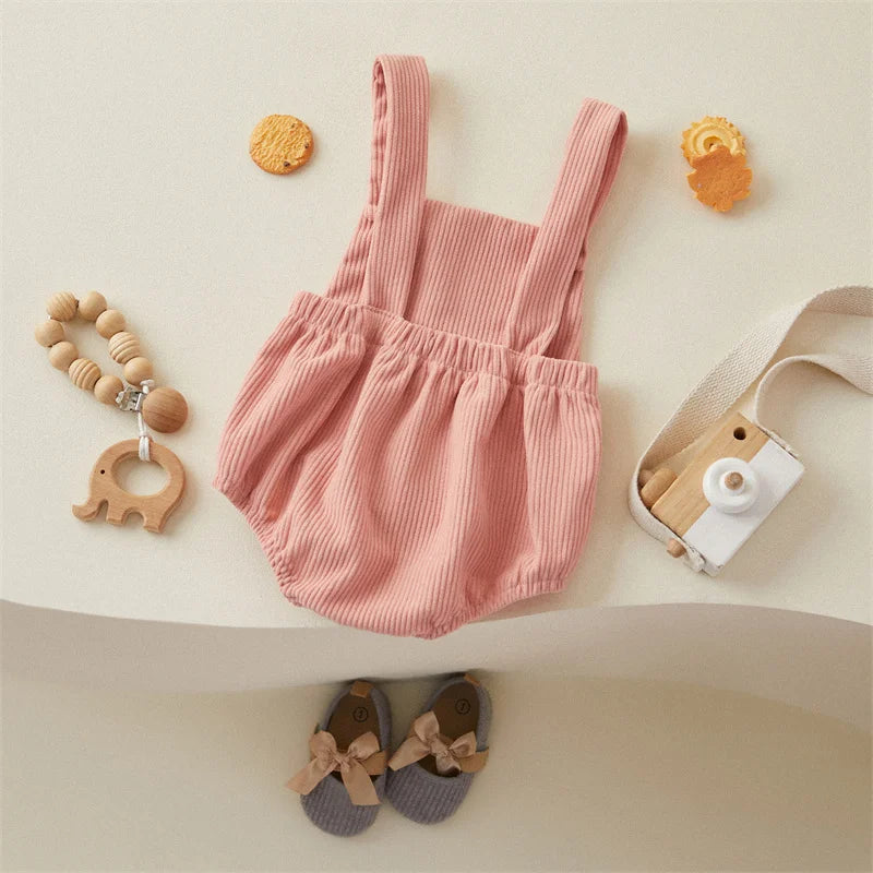 0–18M Baby Girl Summer Jumpsuit, Cute Embroidered Romper