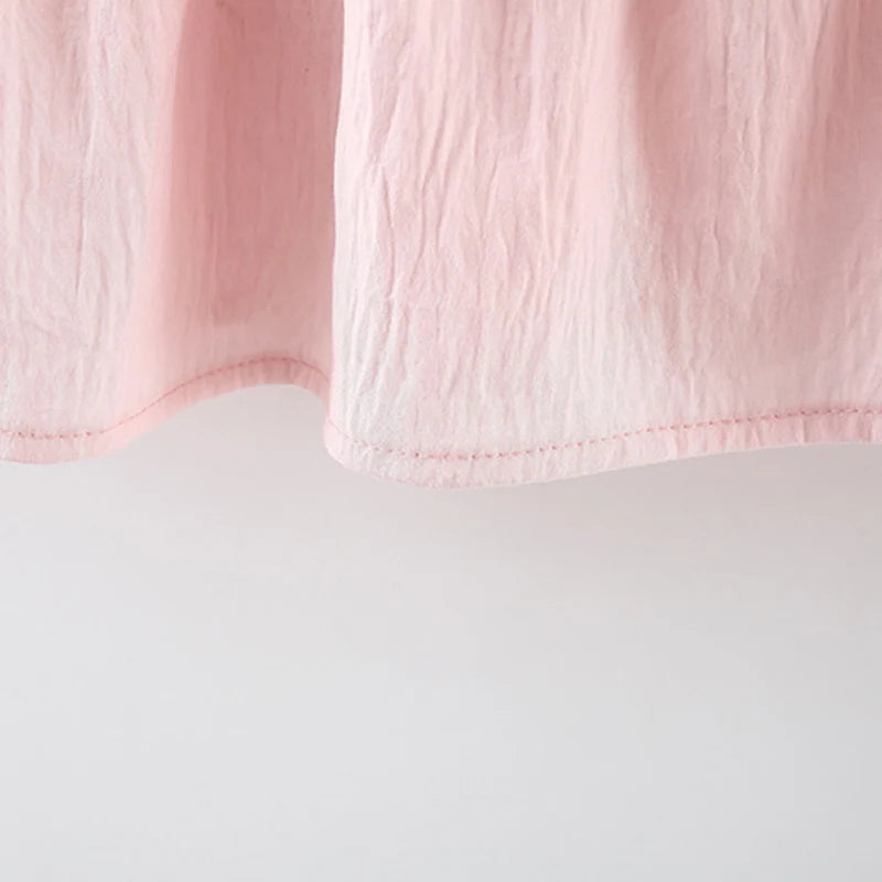 9M to4 Years Old Pink Ruffled Sleeve Baby Girl Dress