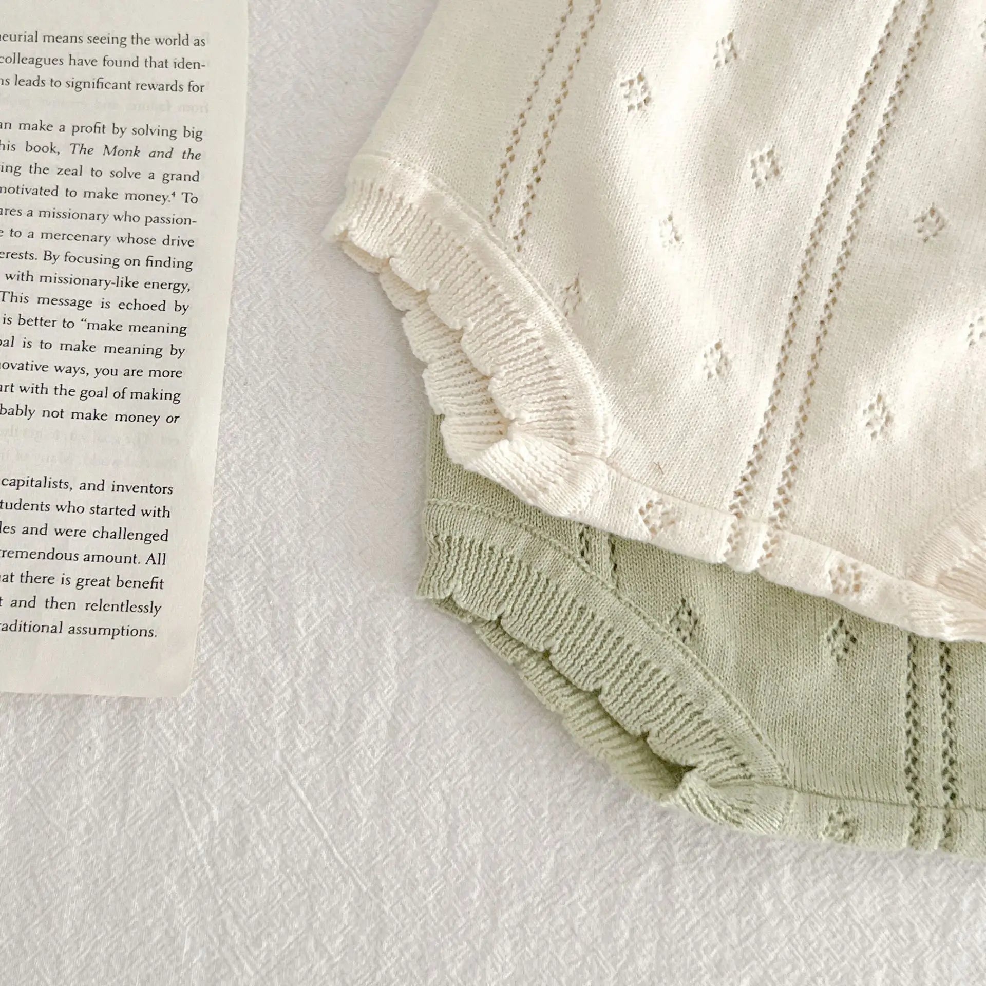 Baby Girl Knit Tee & Shorts Set – Summer (0–2Y)